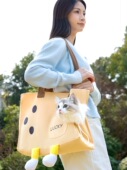 开头交叉袋 狗帆布透气 波美拉尼 猫肩袋 采购产品宠物郊游袋