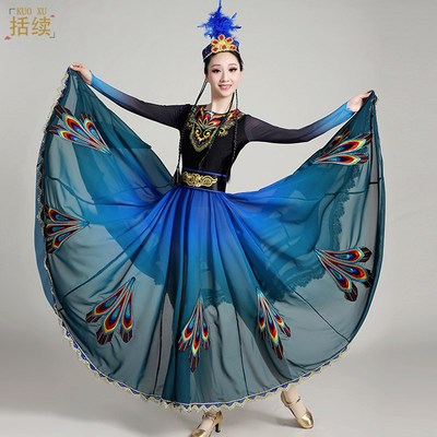 现货新疆舞蹈服装花儿为什t么这样红表演服维吾尔族大摆裙连衣裙