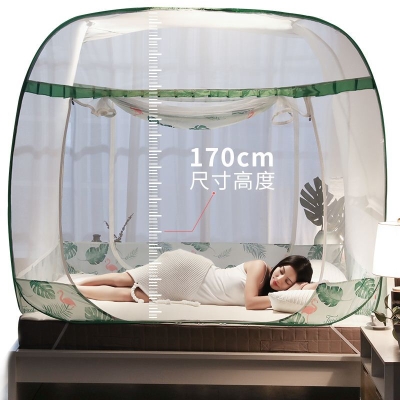 速发蒙古包蚊帐家用 床上防蚊罩 免安装 1.8m床1.5m防摔儿童1.2夏季