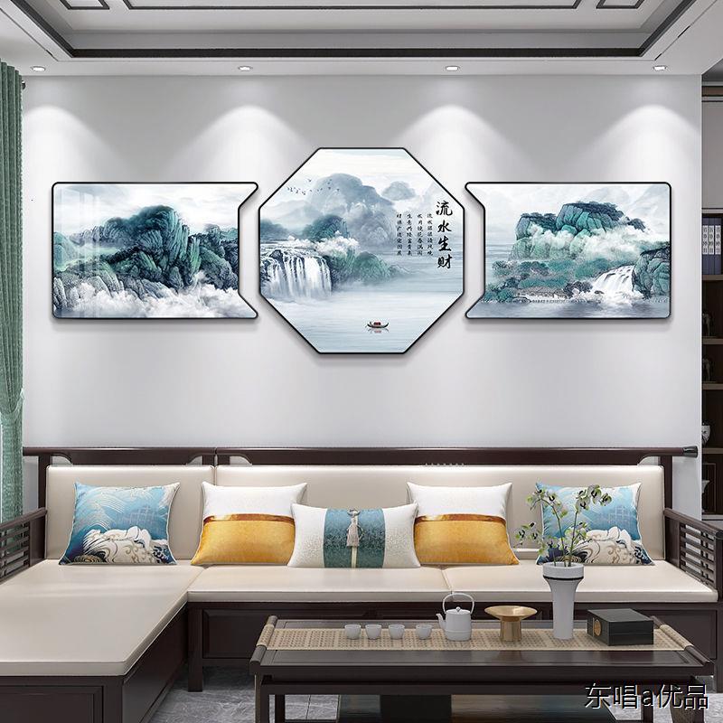 包安装2025新款客厅装饰画沙发背景墙面壁画三联高端创意挂画晶瓷图片