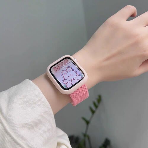 sanD-P苹果iWatch双拼色编织表带