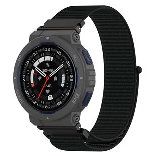 适用华米Amazfit ActiveEdge表带编织尼龙回环魔术贴腕带华米Edge A2212智能手表运动替换表带防水防汗腕带