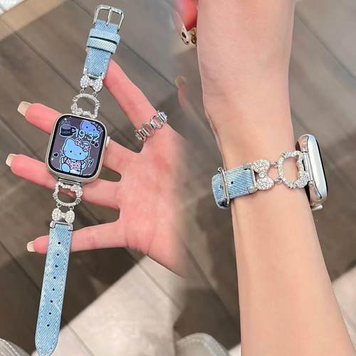 sanD-P华为fit4闪钻Kitty猫表带