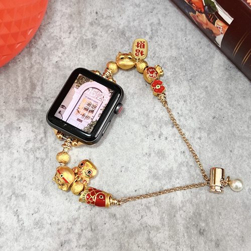sanD-P红米watch4招财猫串珠表链