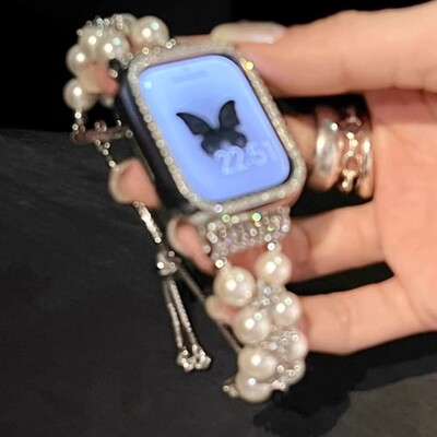 sanD-PVivowatchGT白珍珠金属链