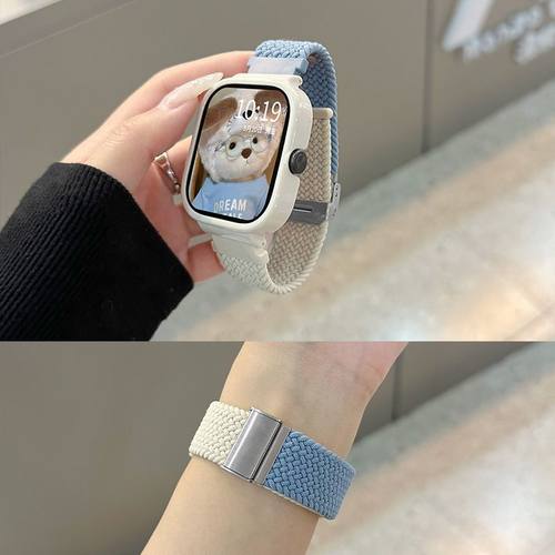 sanD-P红米watch5双拼色编织表带