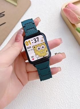 适用OPPOwatch3表带新款树脂碳纤维纹表带watch3Pro手表表带OPPO2代46mm智能运动手表带个性高级男女款表带