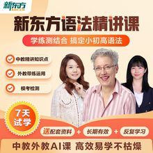 【新东方旗舰店】新东方小初高语法精讲视频讲义课件小学初高中英语语法专项训练习中外教精讲语法知识考点巧学语法宝典教材