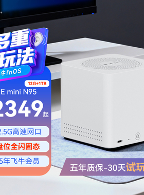 「飞牛联名款」零刻ME mini 飞牛NAS 英特尔N95 六盘位超静音私有云家庭存储影音网络存储器迷你主机双2.5G