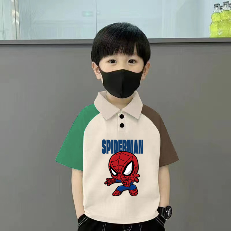 纯棉男童polo翻领短袖t恤2025夏季新款小孩儿童宝宝时尚帅气上衣