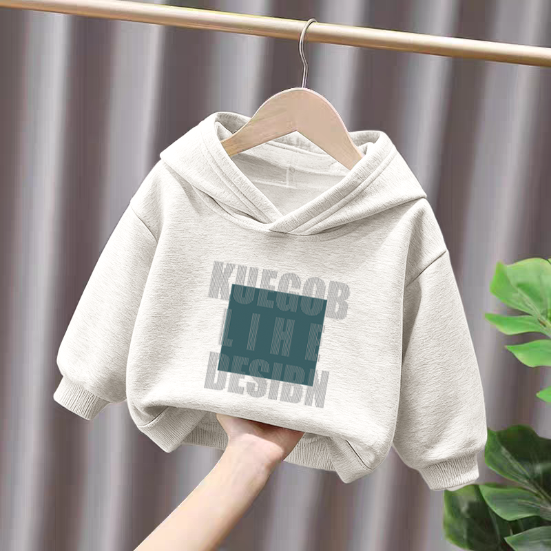 100%纯棉男童加绒加厚连帽卫衣秋冬新款中小儿童宝宝时尚百搭上衣