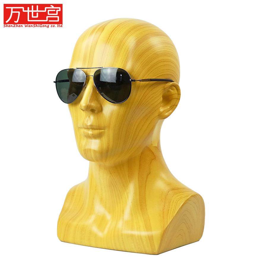 眼镜人头玻璃钢包邮头模vr口罩展示架假模特头58cm头围