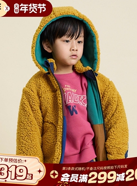 现货BREEZEsquare摇粒绒儿童双面穿撞色保暖时尚棉服外套R401024