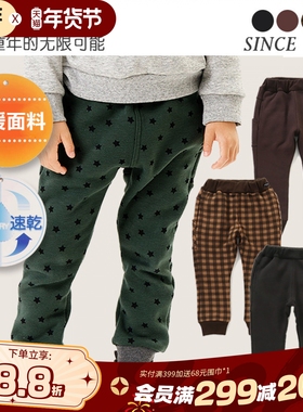 BREEZEsquare儿童加绒裤超厚宝宝裤秋冬男童女童加绒裤R420123