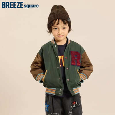 BREEZEsquare儿童字母印花棒球服