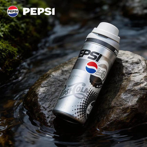 百事PEPSI保温杯316L内胆吸管杯户外运动骑行水杯便携随行保冷杯