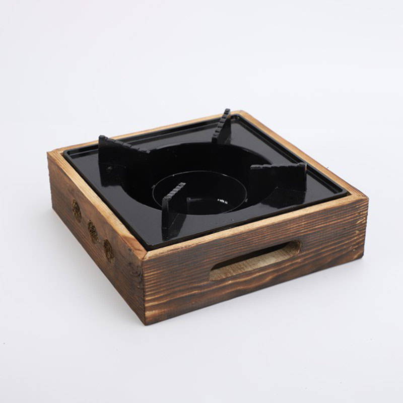 实体店同款酒精炉木底座