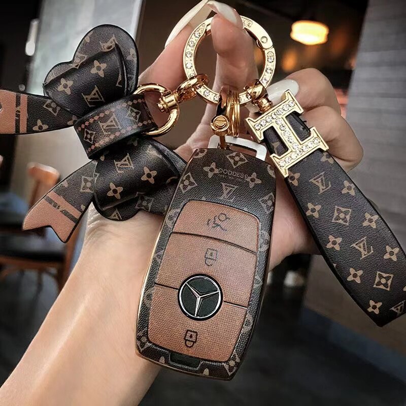 奔驰钥匙套E300L新C260l扣C200壳B200包GLC/E260女E200高级感GLE