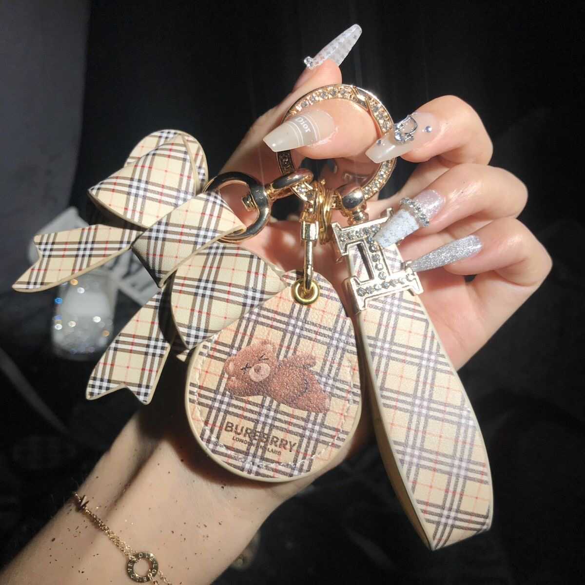 格子桃心小巧精致卡套