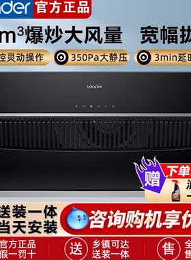 海尔智家Leader(统帅)IC196抽油烟机家用租房厨房套装小型大侧吸