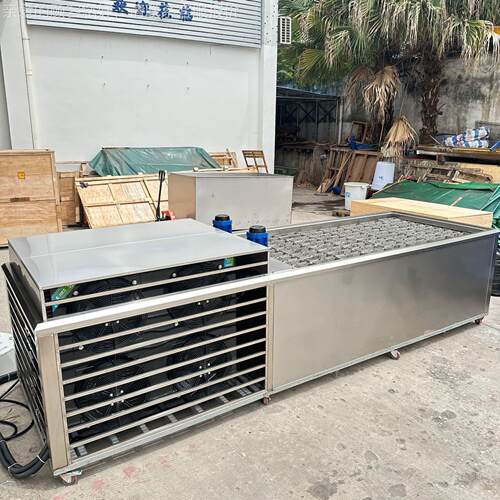 SFO工业5T道制冰机冰 方形条形隧/降温砖机168块次冰砖机