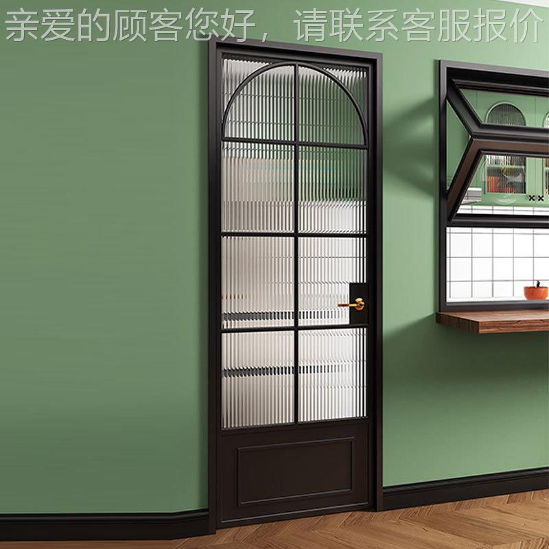 玻璃门拉轻奢法网门448红推门现代铝合式金极窄复古玻璃推拉厂家