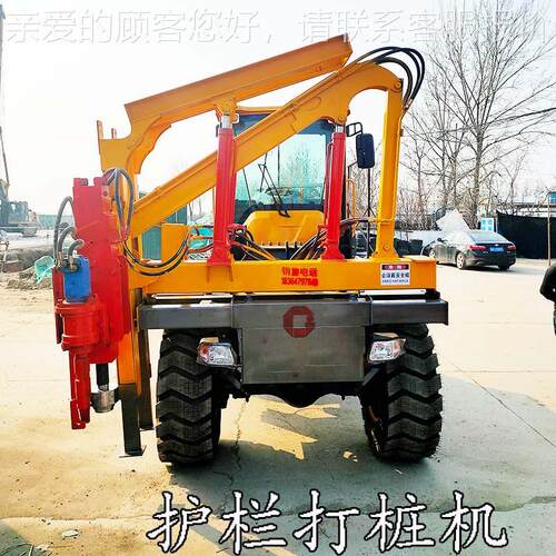 广西护栏加打桩机BJ940 功率高速公路替护栏打换桩机 大六缸发动