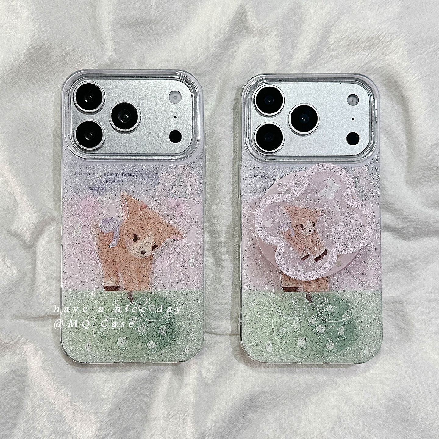 ins超萌可爱小鹿卡通适用苹果17手机壳iPhone17Promax新款16高级感15磁吸保护套13硅胶14防摔全包带支架女软p