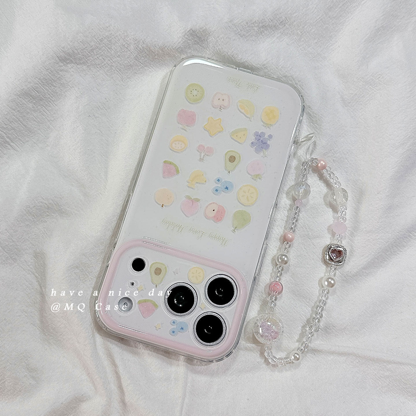 ins简约油画小水果适用苹果17手机壳iPhone17Promax新款16高级感15保护套硅胶防摔全包带链条挂绳女款软壳薄p