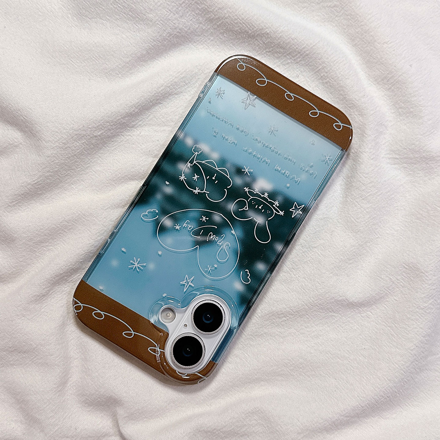 冬季风景卡通适用苹果17手机壳iPhone17Promax新款16高级感15保护套13硅胶14防摔全包创意独特女款超薄软壳外