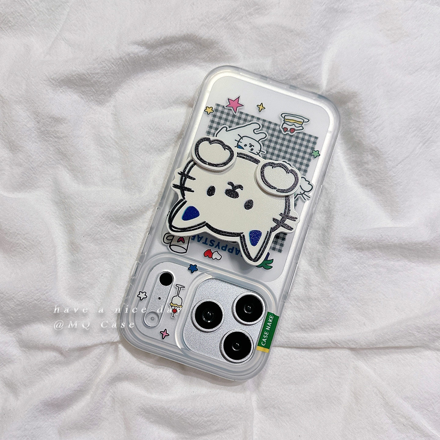 ins日韩可爱猫咪适用苹果17手机壳iPhone17promax新款16Pro防摔保护套15硅胶全包小众高级感带支架磨砂软壳女