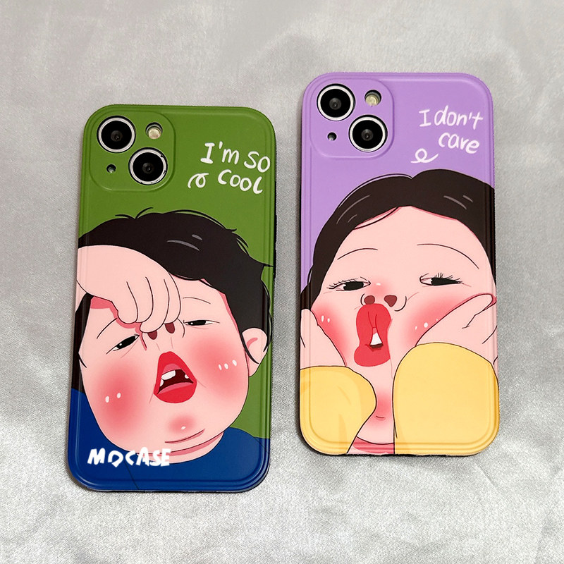 搞怪情侣卡通适用苹果14手机壳iPhone13Promax新款15pro保护套12创意11全包硅胶防摔男女款软壳趣味个性小众i怎么看?