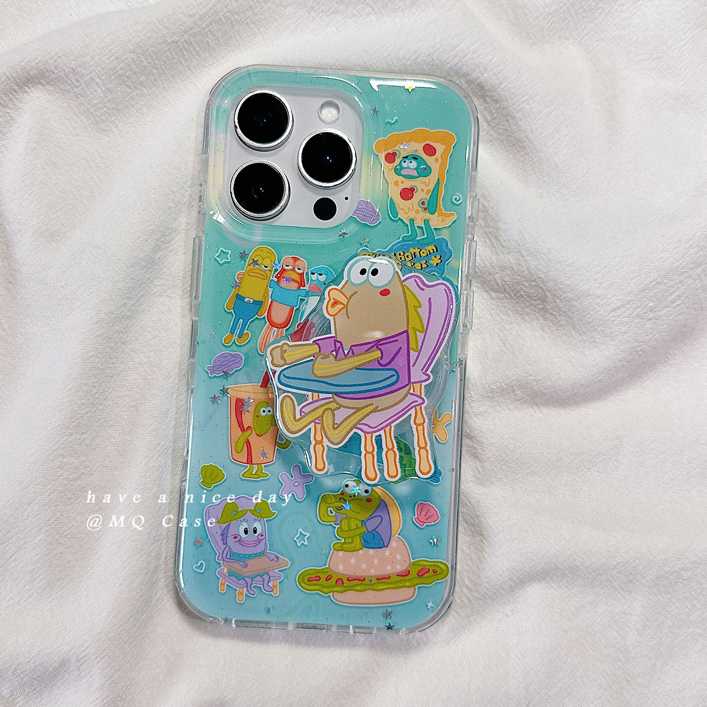 趣味搞怪路人鱼丑鱼适用苹果16Promax手机壳iPhone15新款13高级感14保护套17防摔硅胶16Pro全包带支架女款软p