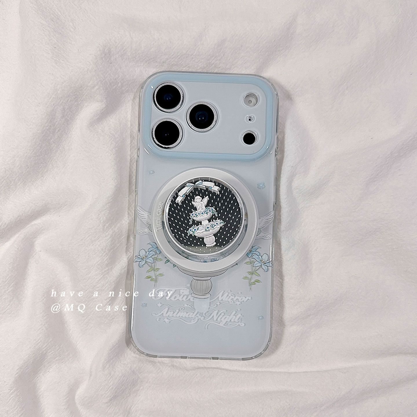 简约法式喷泉天使适用苹果17手机壳iPhone17Promax新款16高级感15保护套13硅胶14防摔全包带磁吸支架女款软壳