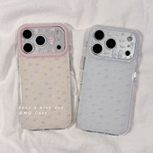 春天ins风小碎花适用苹果17手机壳iPhone17Promax新款 16高级感15保护套硅胶防摔气囊全包日韩女款 软壳少女心p