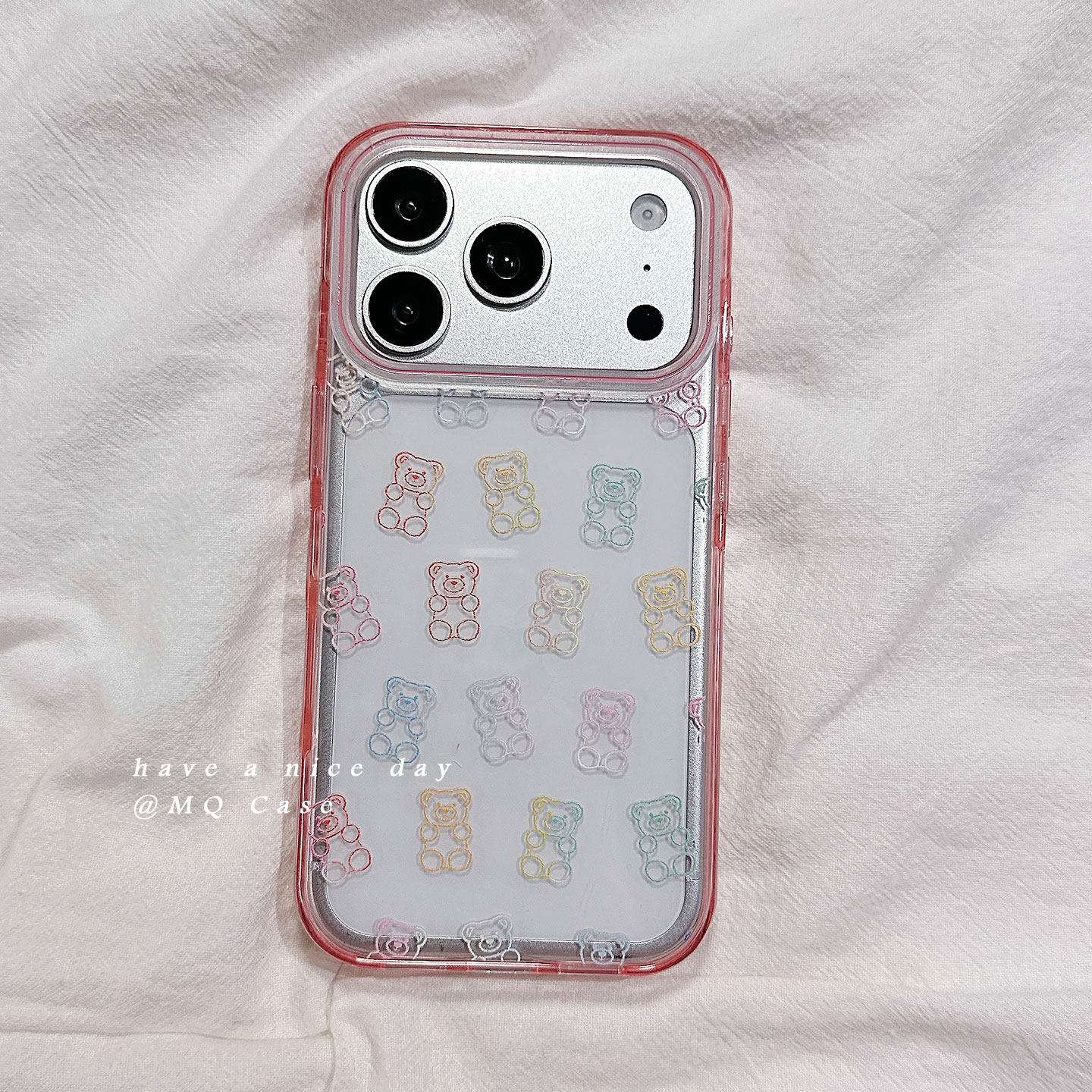 ins日韩风可爱糖果小熊适用苹果17手机壳iPhone17Promax新款16高级感15保护套硅胶防摔全包边透明女款软壳外p