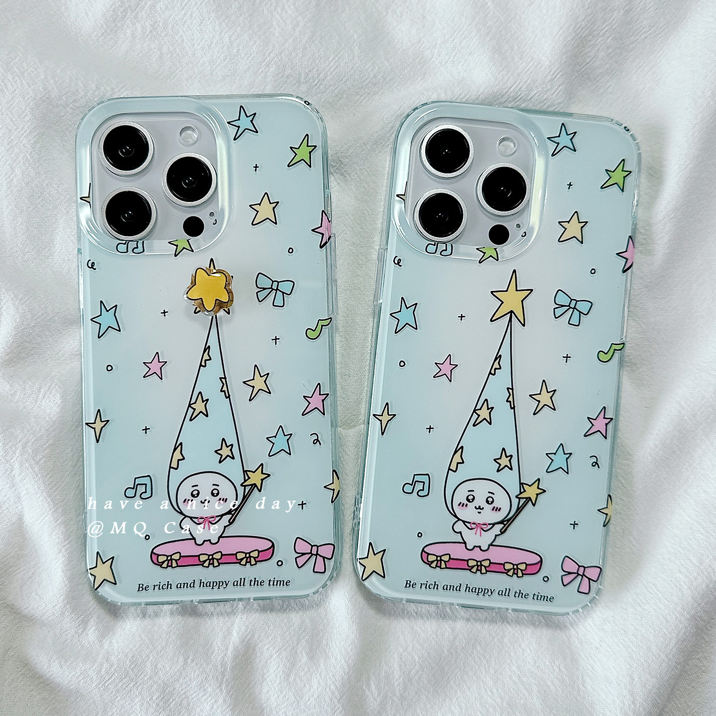 可爱魔法星星吉伊卡哇适用苹果16Promax手机壳iPhone15新款13ins韩高级感14保护套防摔硅胶16Pro全包女款软壳