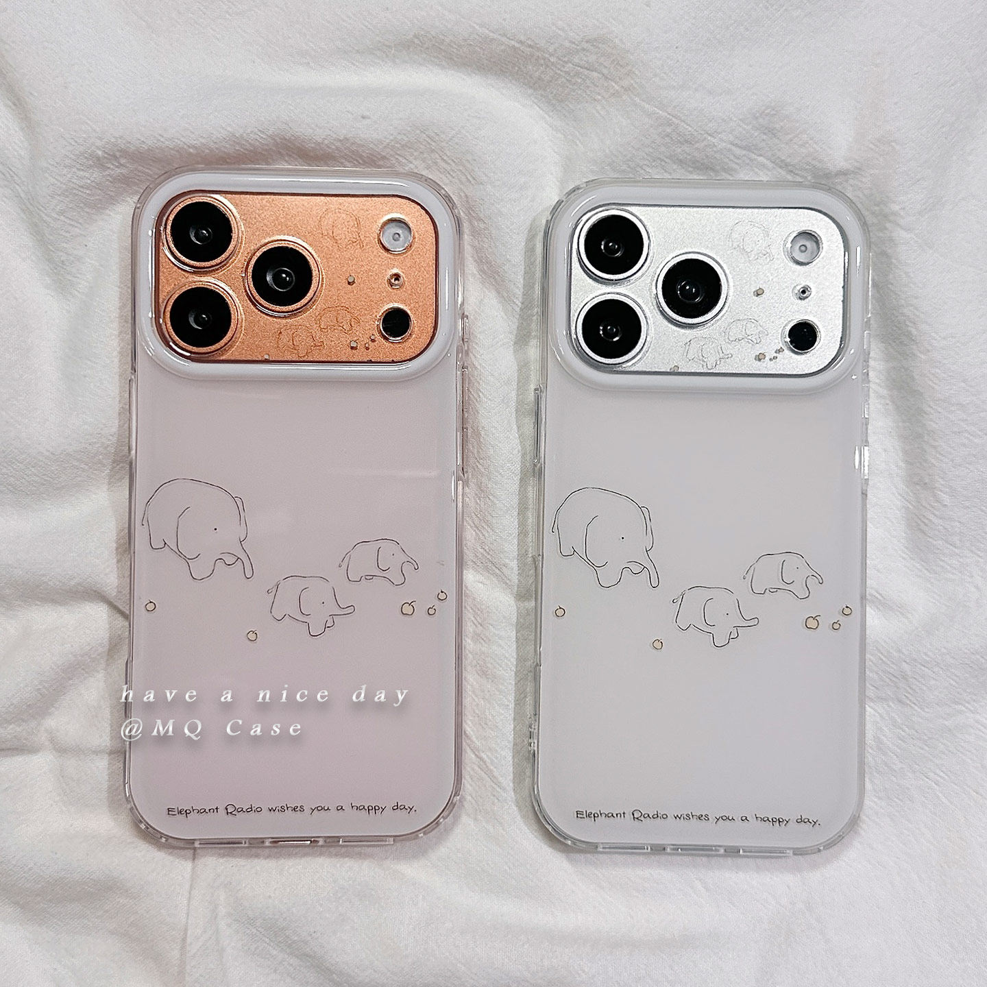 ins可爱线条大象适用苹果17手机壳iPhone17Promax新款16高级感15保护套13硅胶14防摔全包超薄双层男女款软壳p