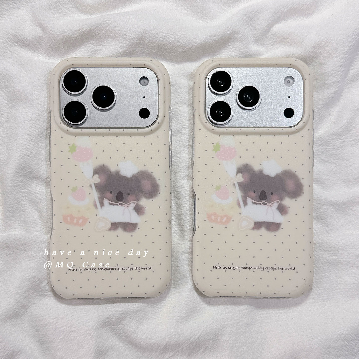 ins油画波点草莓考拉适用苹果17手机壳iPhone17Promax新款16高级感15保护套13硅胶14防摔全包磨砂可爱女款软p