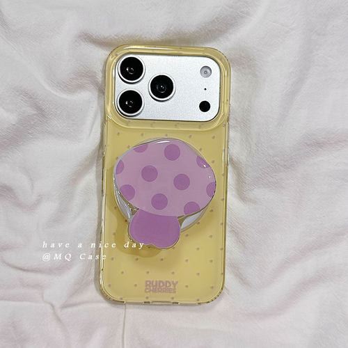 适用于iPhone简约波点磁吸手机壳