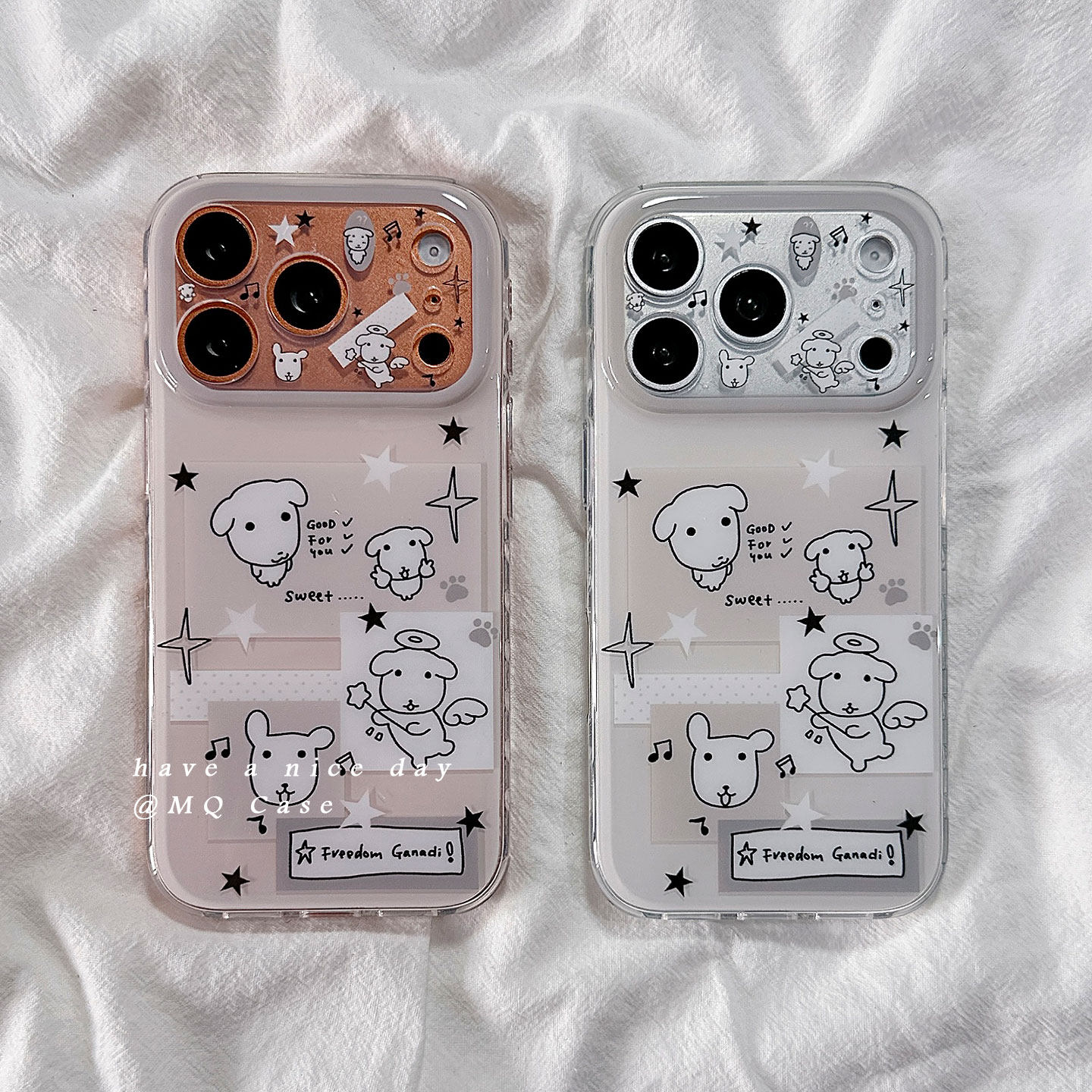 ins简约趣味韩风小狗适用苹果17手机壳iPhone17Promax新款16高级感15保护套13硅胶14防摔全包超薄男女款软壳p