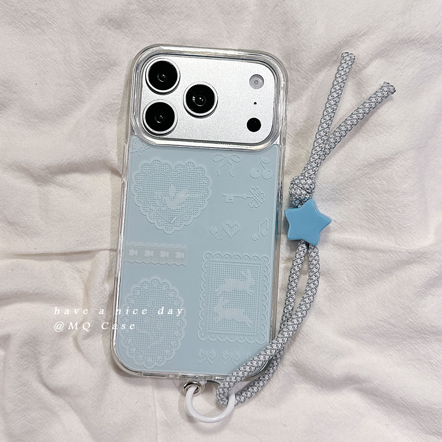 ins简约复古蕾丝插画适用苹果17手机壳iPhone17Promax新款16高级感气质15保护套硅胶防摔全包带挂绳女款软壳p