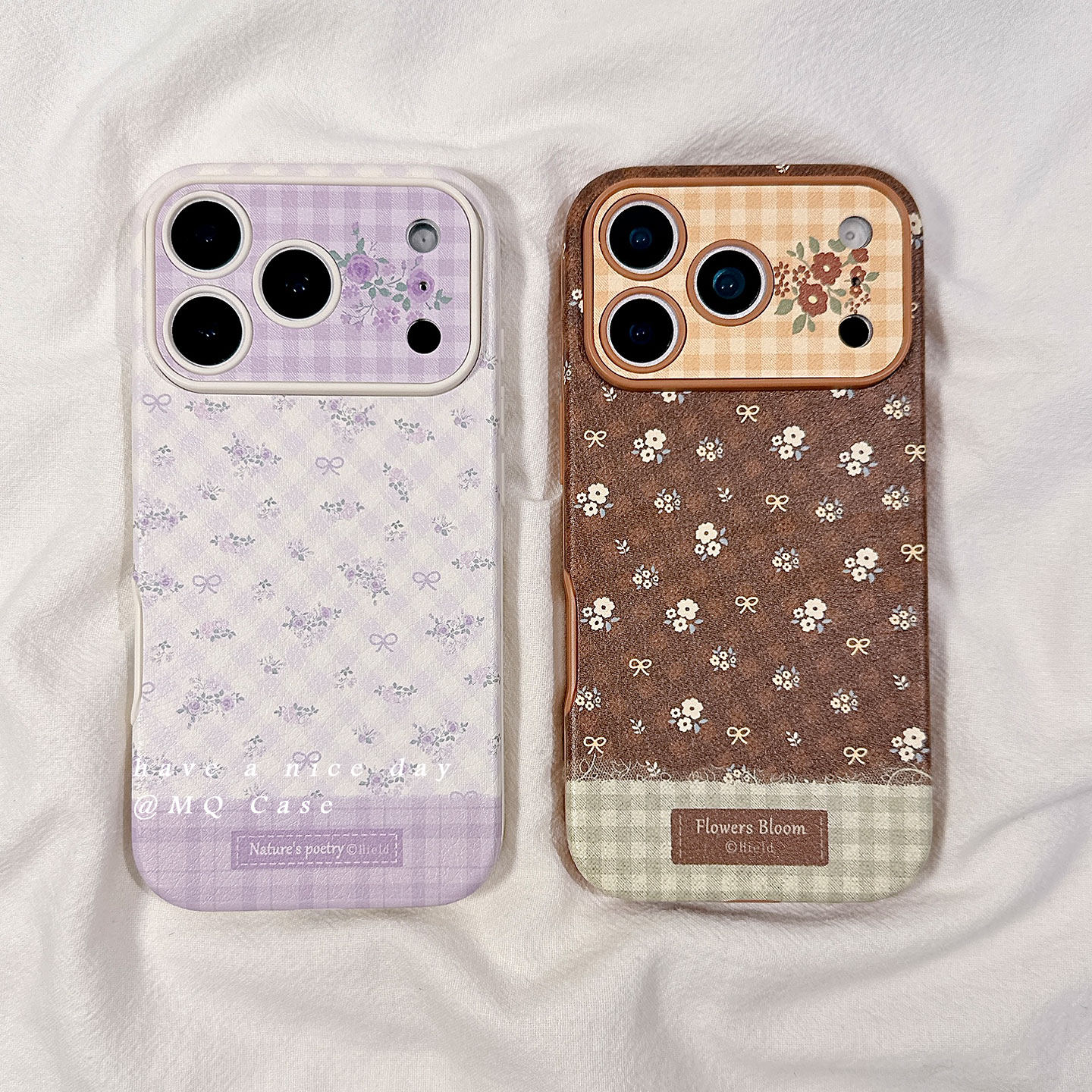 ins风复古小碎花适用苹果17手机壳iPhone17Promax新款16高级感15保护套13硅胶14防摔全包镜头女款贴皮软壳薄p