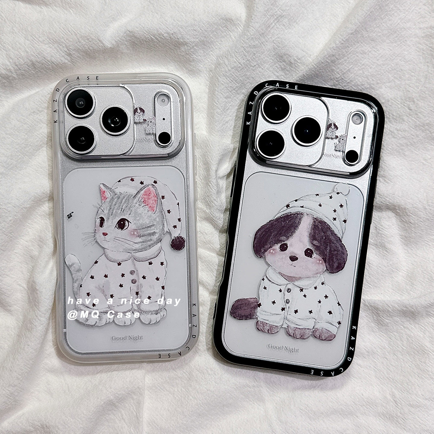 ins可爱睡衣小狗猫咪适用苹果17手机壳iPhone17Promax新款16高级感15保护套硅胶防摔全包创意情侣男女款软壳p