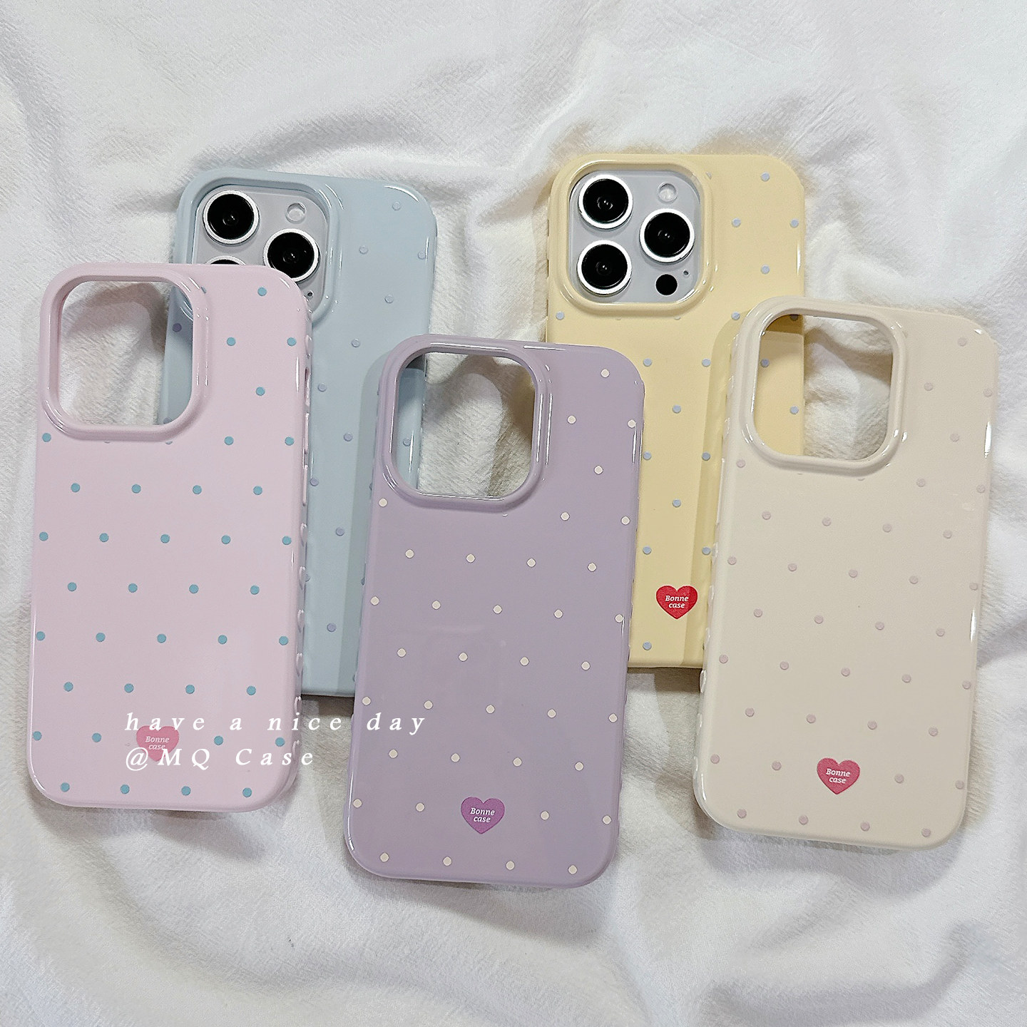 简约小波点适用苹果16手机壳iPhone15Promax新款13/14高级感17promax保护套12硅胶防摔全包日韩超薄ins软壳女