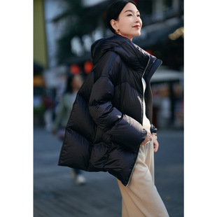 羽绒服女中长款高充绒量云朵泡芙加厚保暖显瘦90绒三防女式羽绒服