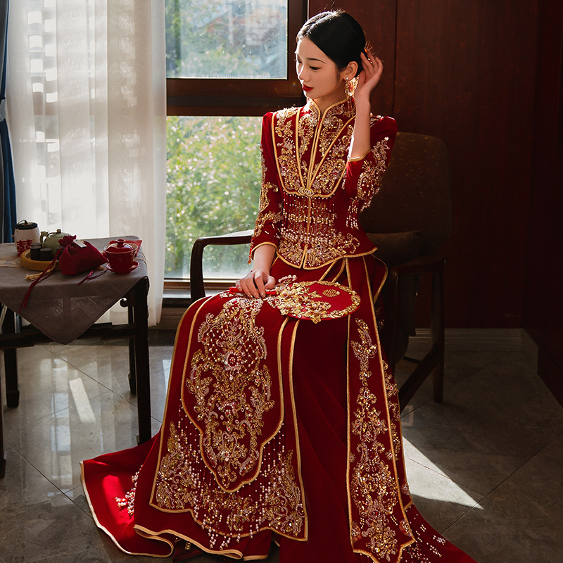 秀禾服新娘2026年新款中式婚纱出阁敬酒服龙凤褂显瘦高档秀和服女