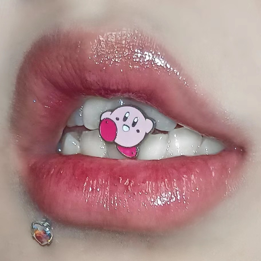 墨刺研究室 星之比卡舌钉卡通动漫辣妹风钛钢滴油小众ins穿刺饰品