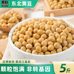 东北黄豆5斤当季 新货打豆浆专用发豆芽五谷杂粮农家自种颗粒饱满