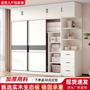 衣柜家用卧室全实木推拉门出租房用新款 简易儿童定制柜子 衣橱爆款